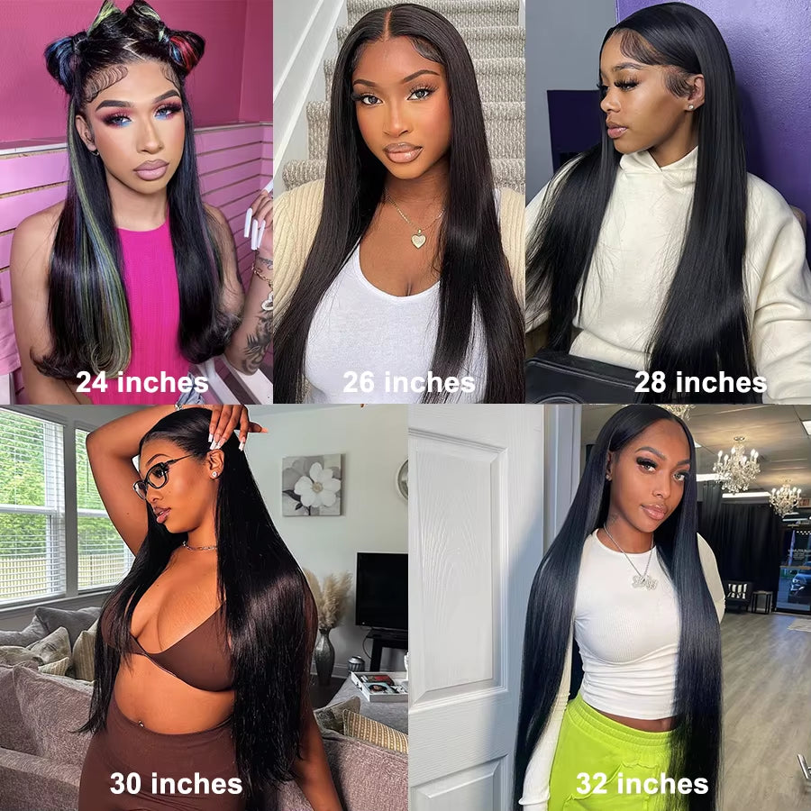 Straight Human Hair Bundles 30 32Inch Brazilian Hair Bundles 100% Unprocessed Virgin Hair Extension Weave Human Hair Bundles 12A