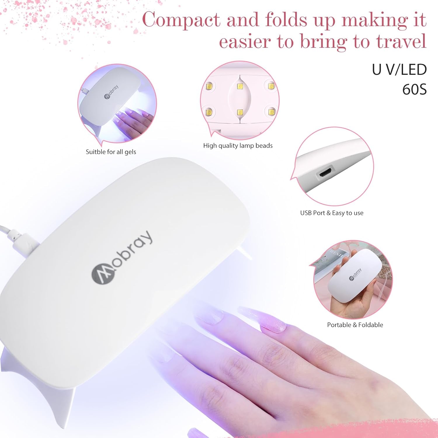 Poly Nail Extension Gel Kit Starter-6 Colors Clear Nude Pink White Natural Series Builder Nail Gel All in One Kit with 6W Nail Lamp and Complete Poly Nail Art Tools for Beginner DIY and Gifts