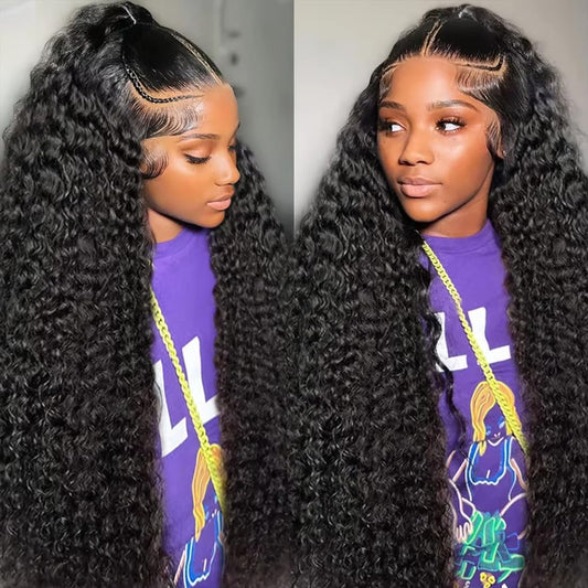 Get Glam with Our 24" 13X6 Deep Wave Lace Front Wig! 💁‍♀️✨ 200 Density, Pre-Plucked Perfection for Effortless Style! #HairGoals #WigLife