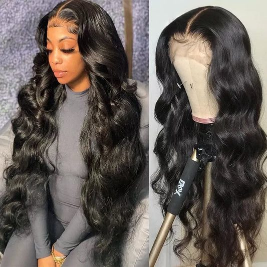 HD Transparent 13X4 13X6 Body Wave Lace Front Wig Pre Plucked 360 Lace Frontal Wig Human Hair Wigs for Women 5X5 Wig 200 Density