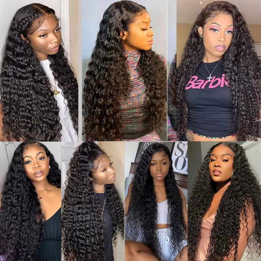 Get Gorgeous with Our Deep Wave Human Hair Bundles & Closure! 🌊✨ Perfect for Stunning Curls! #HairGoals #Beauty