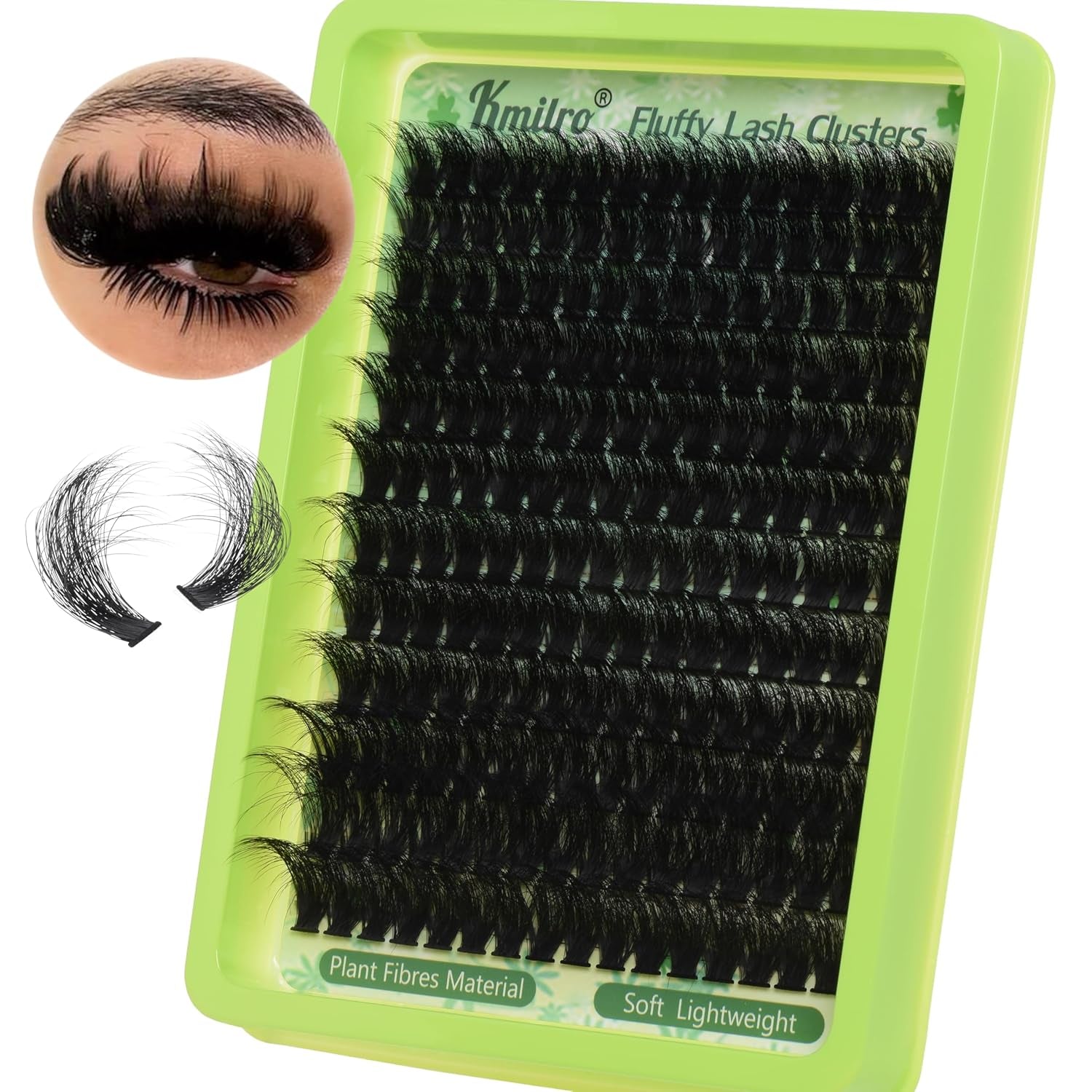 Thick Lash Clusters 14-24Mm Long 240D Fluffy Cluster Eyelash Extensions Waterproof D Curl Volume Eyelash Clusters 192Pcs Individual Lashes Soft Wispy False Eyelashes DIY Lash Extension, by